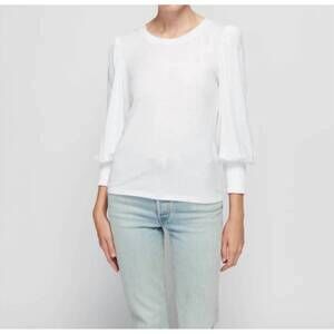 NEW NATION LTD loren peasant tee in white